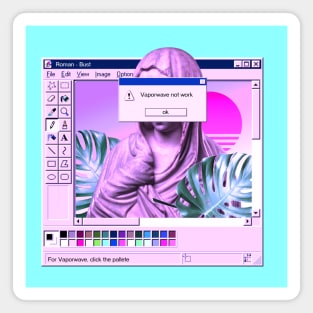 Vaporwave Roman Bust Magnet